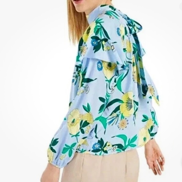 INC International Concepts Mabel Bouquet Floral Ruffled Blouse Size XL - Picture 4 of 8